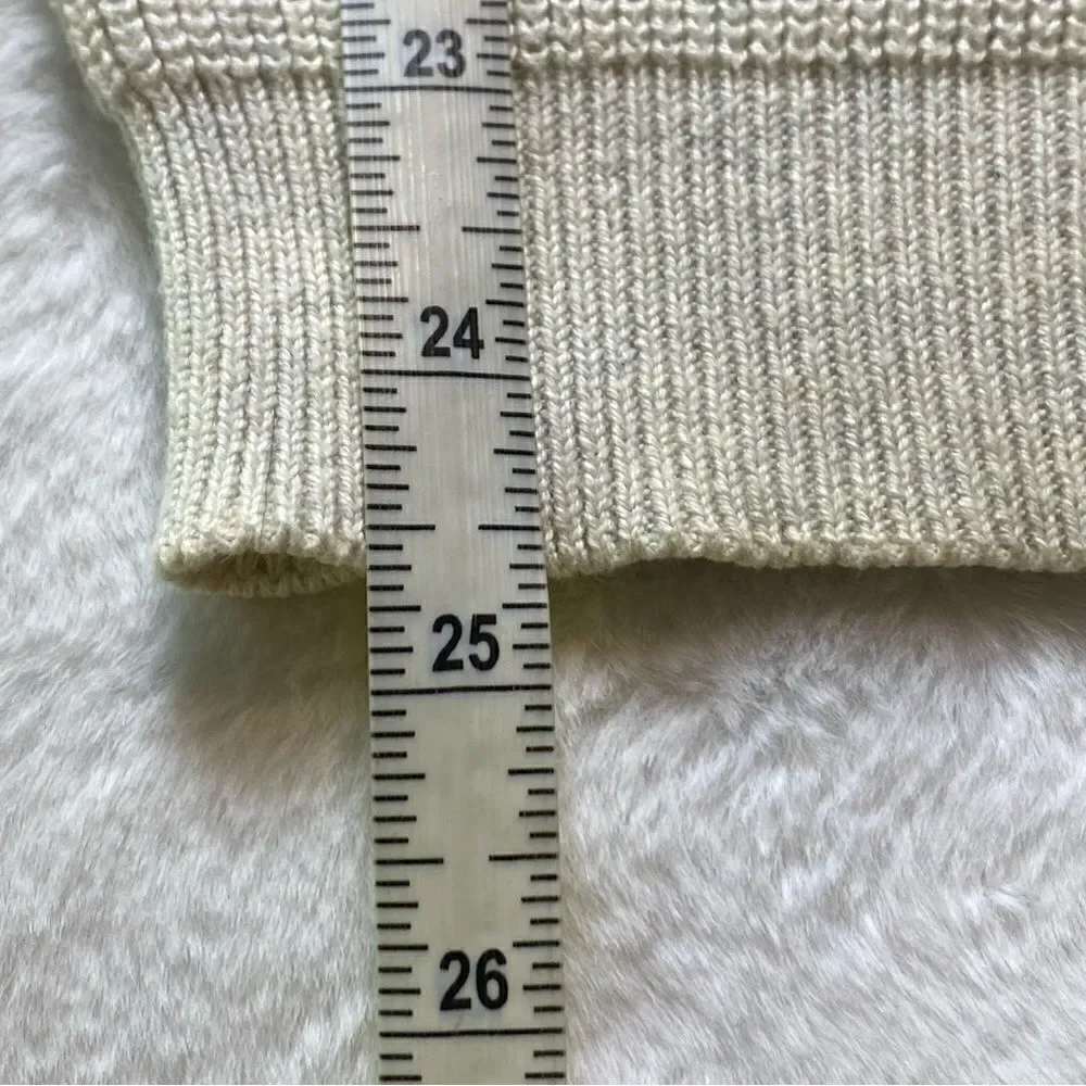 Eddie Bauer Cream Long Sleeve Crew Neck 100% Cotton Sweater Size XL - Picture 9 of 9